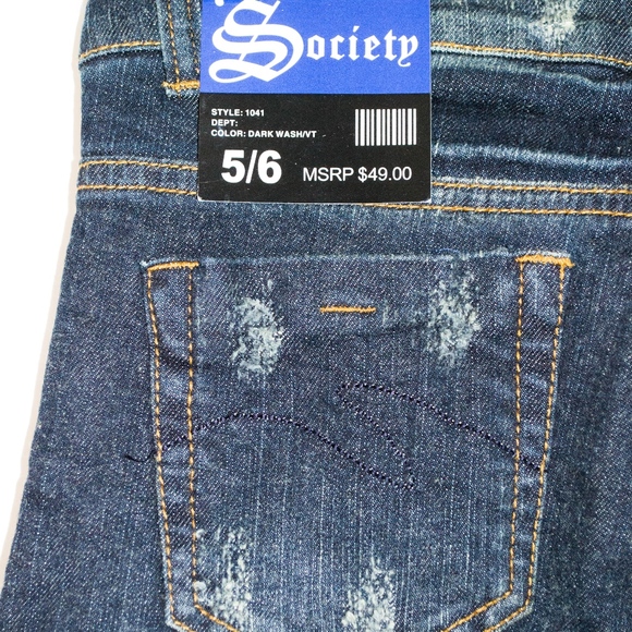 NWT Blues Society Dark Distressed Skinny Jeans - Picture 4 of 5